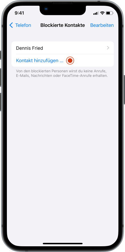 iPhone Anleitung Nummer blockieren iPhone-Einstellungen 4