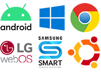 Media Player: Samsung Smart Signage, Android, Chrome, Ubuntu, FireTV, LG WebOS, Windows