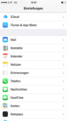 Zu den iPhone Einstellungen gehen