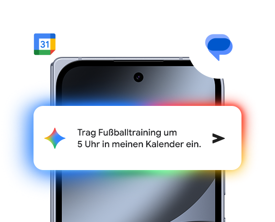Das Bild zeigt das Display eines Pixel Smartphones und wie Gemini dir helfen kann, deinen Alltag zu organisieren