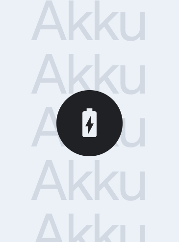 Akkusymbol mit Blitz, das den Akku- oder Ladestatus anzeigt