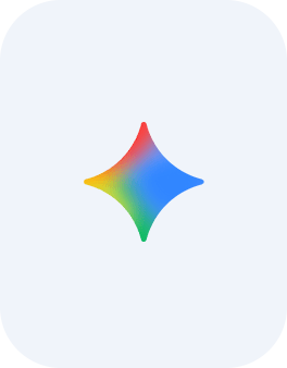 Google Gemini-Logo in voller Farbe auf weißem Hintergrund.