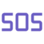 SOS in purple