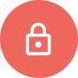 Red icon padlock