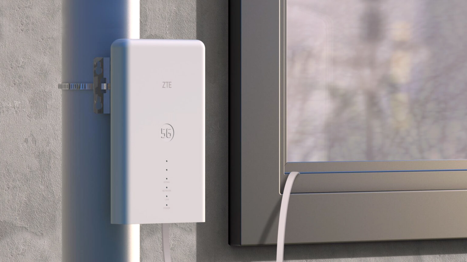 Outdoor Router am Fensterbrett