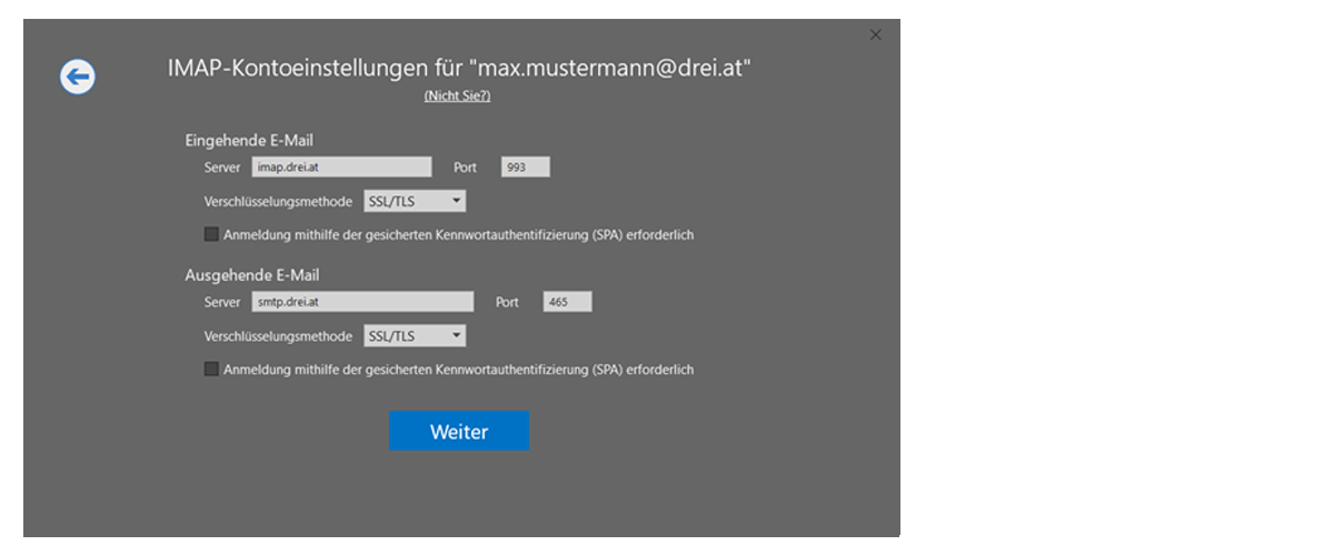 E-Mail Einstellungen Outlook Schritt 4