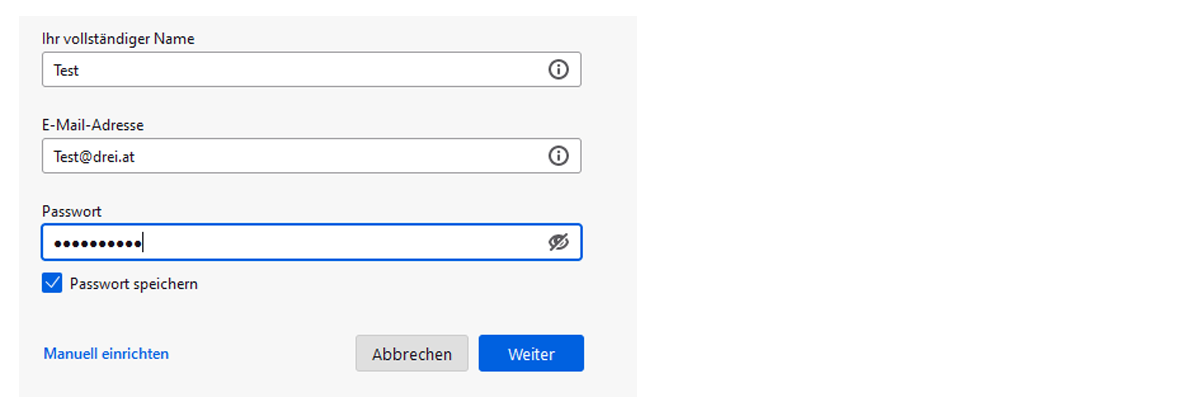 E-Mail Einstellungen Thunderbird Schritt 2