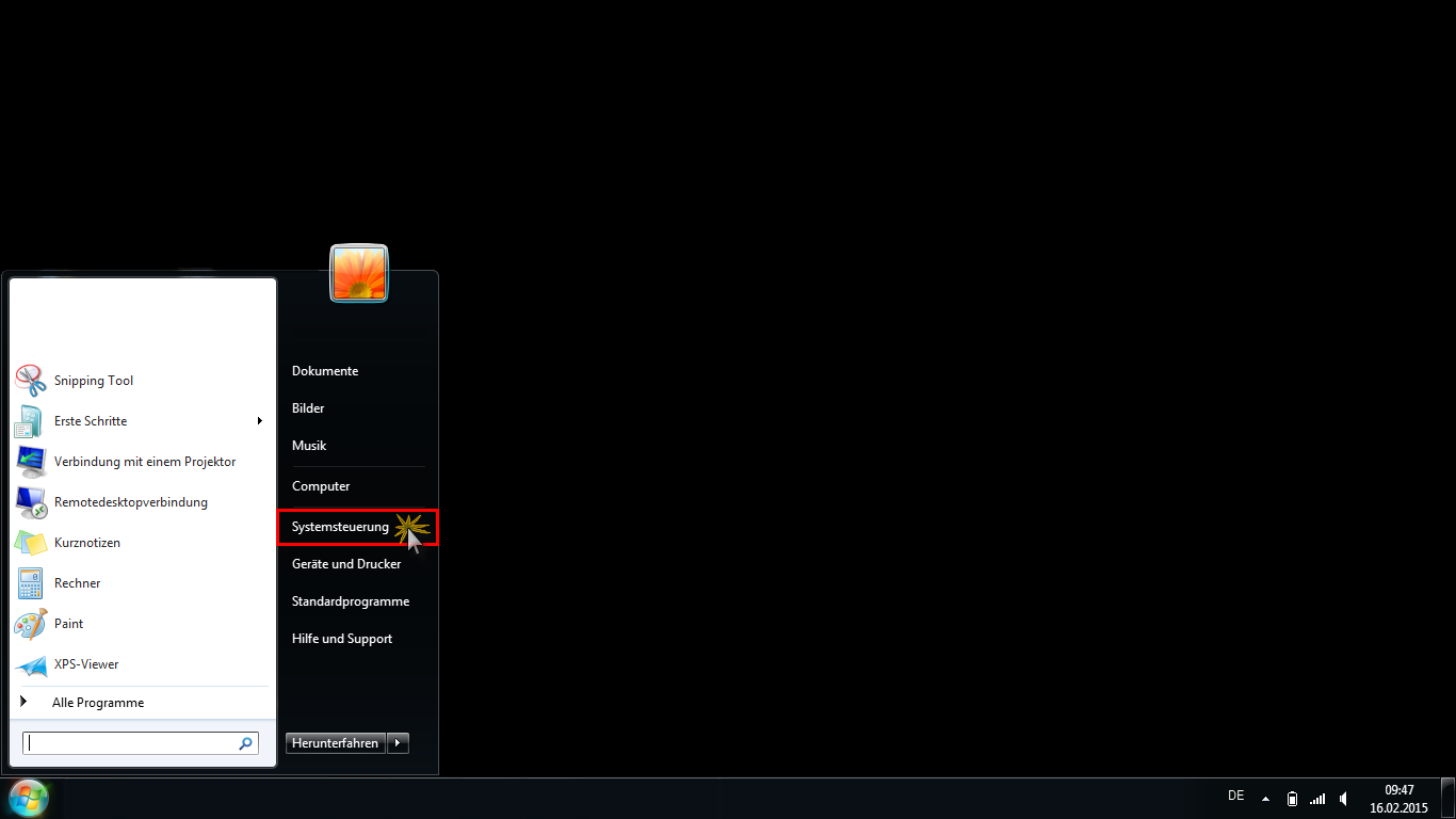Netzwerkeinstellungen unter Windows 7 Bild 3