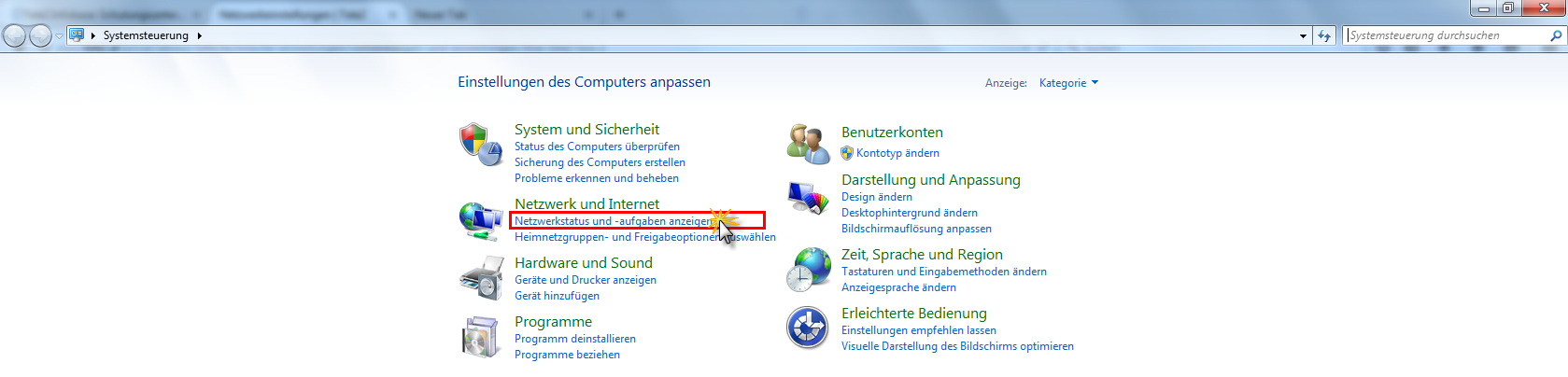 Netzwerkeinstellungen unter Windows 7 Bild 4