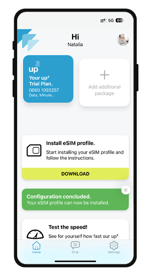 up App esim downloaden