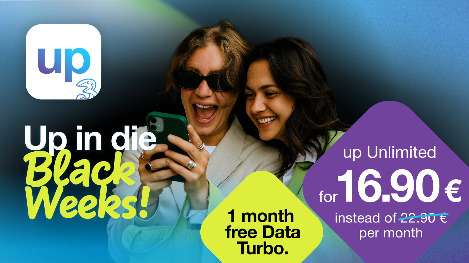 1 Monat Daten-Turbo gratis.