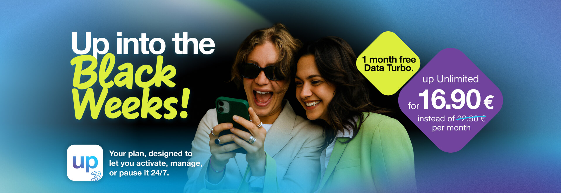 1 Monat Daten-Turbo gratis.