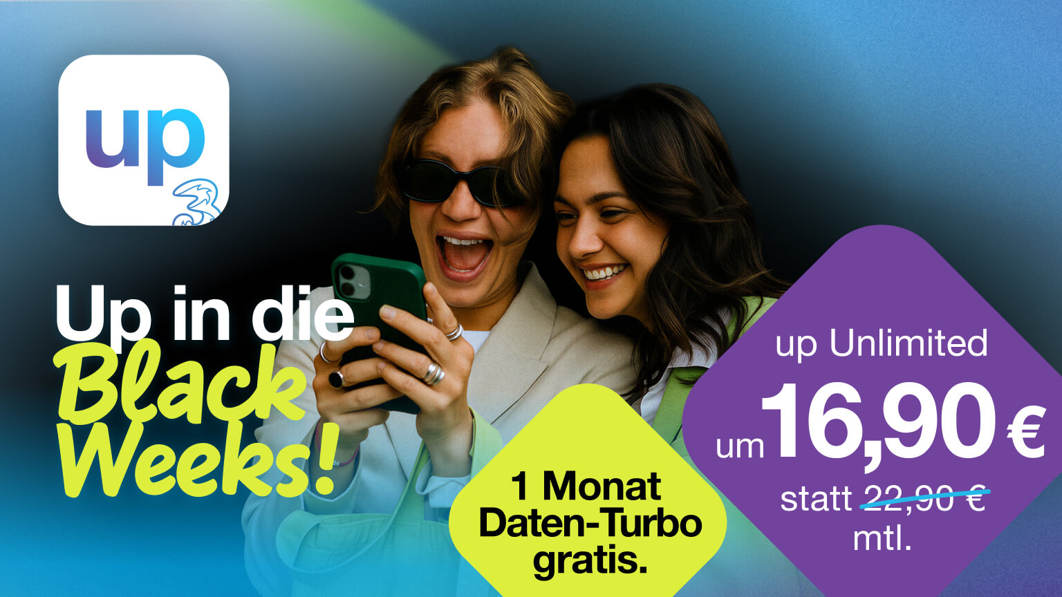 1 Monat Daten-Turbo gratis.