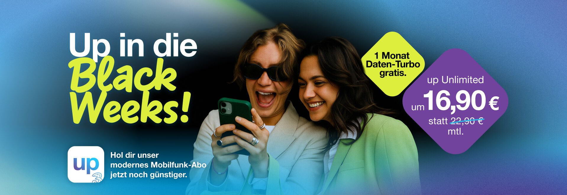 1 Monat Daten-Turbo gratis.