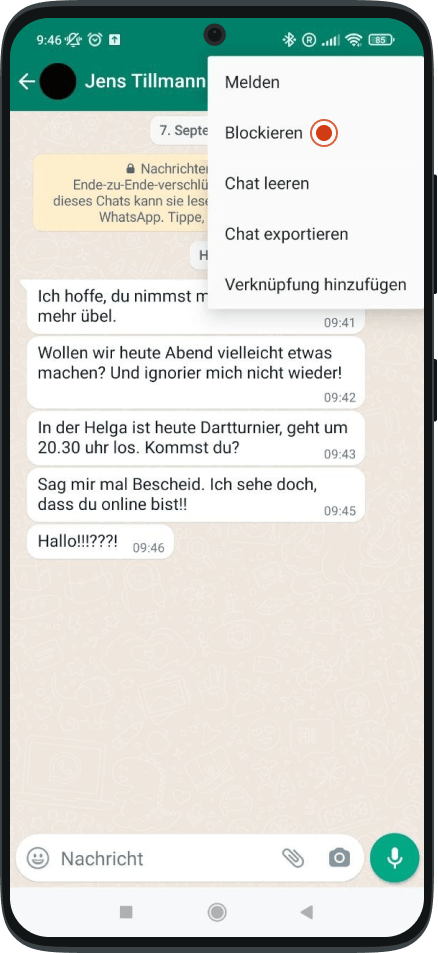 WhatsApp Kontakte blockieren 2