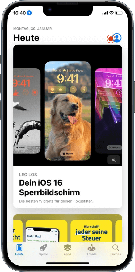 Schritt 1: iPhone App manuell aktualisieren