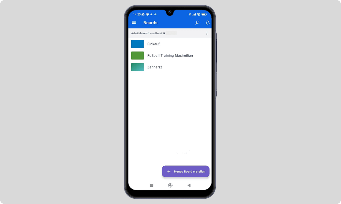 Screenshot Trello-App