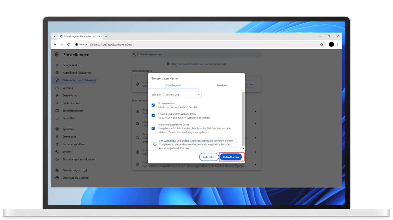 Chrome am PC löschen