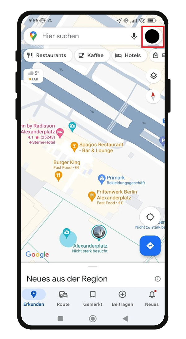 Maps am Handy löschen.