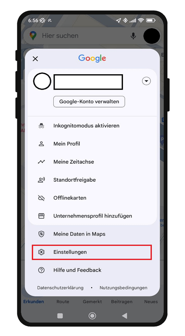 Maps am Handy löschen.