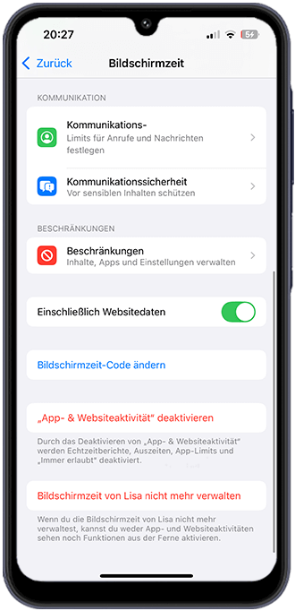 Schritt 1: Gehen Sie auf Beschränkungen. 