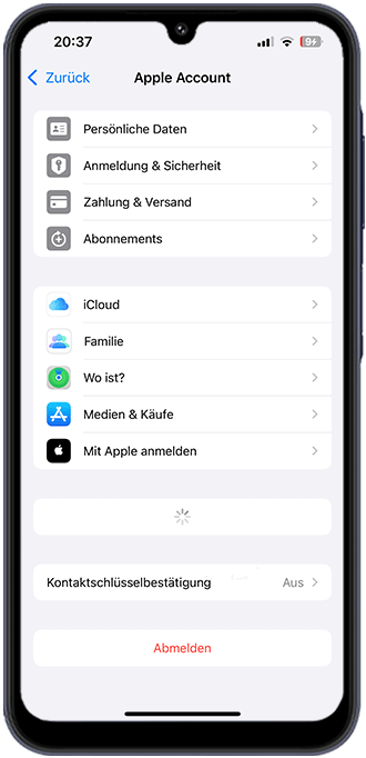 Schritt 1: Gehen Sie am iPhone Ihres Kindes unter Einstellungen auf > Ihre Apple-ID > Wo ist?