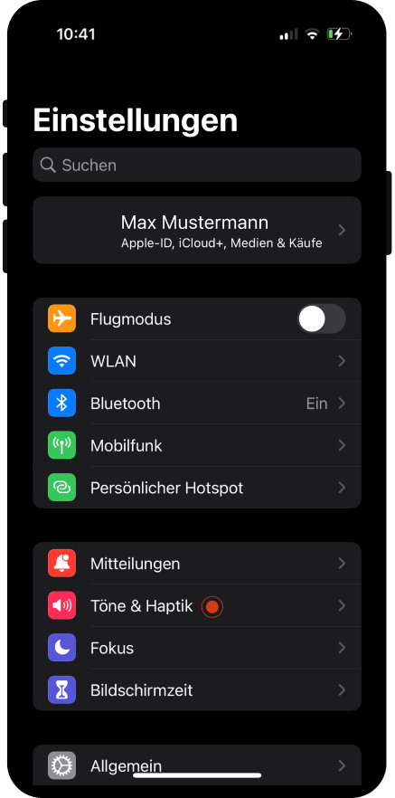 Klingelton iPhone Schritt 1