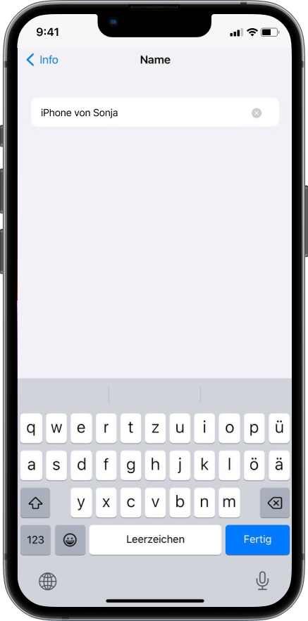 Schritt 4: iPhone Name ändern