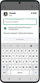 Bezahlen mit Rechnung: Kauf bestätigen