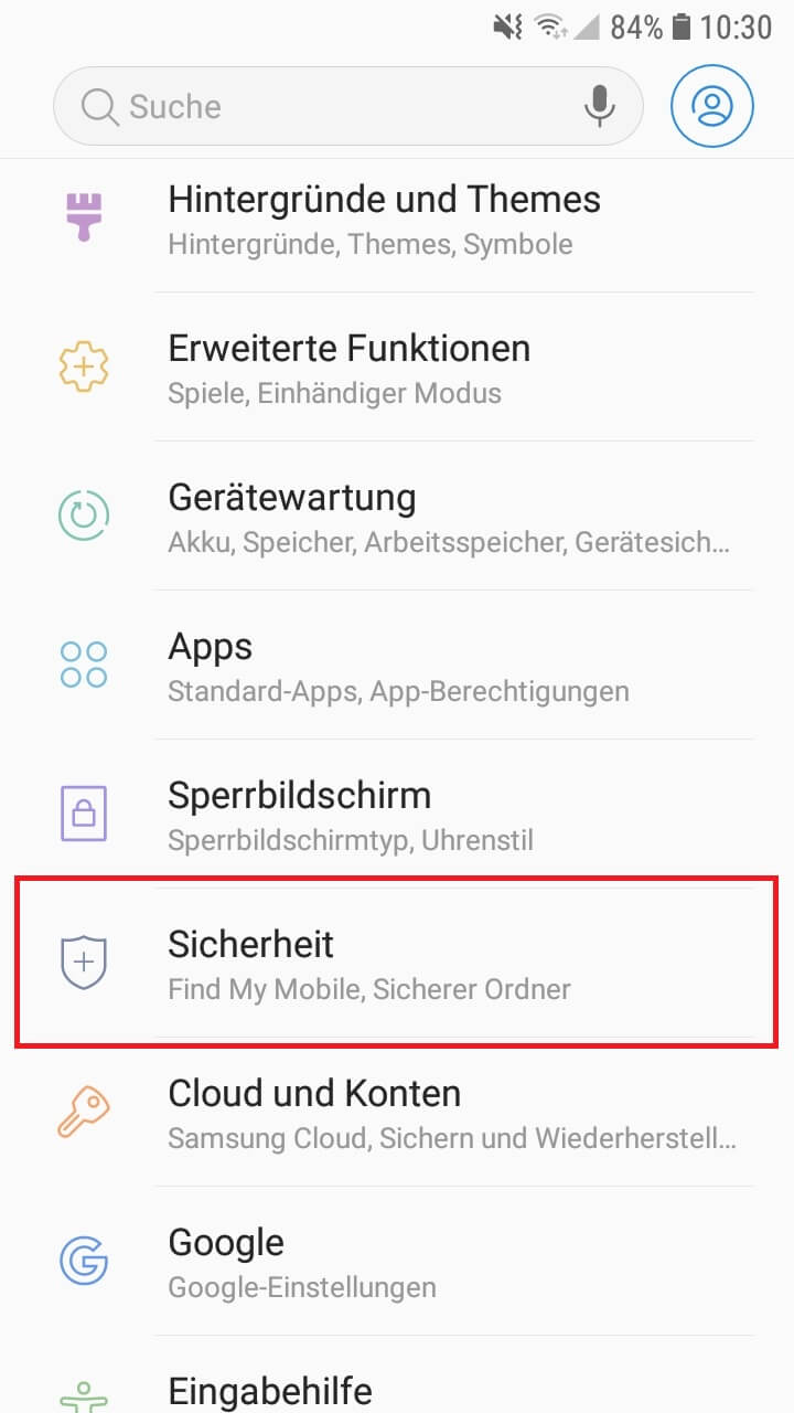 Schritt 1: Find my Mobile aktivieren