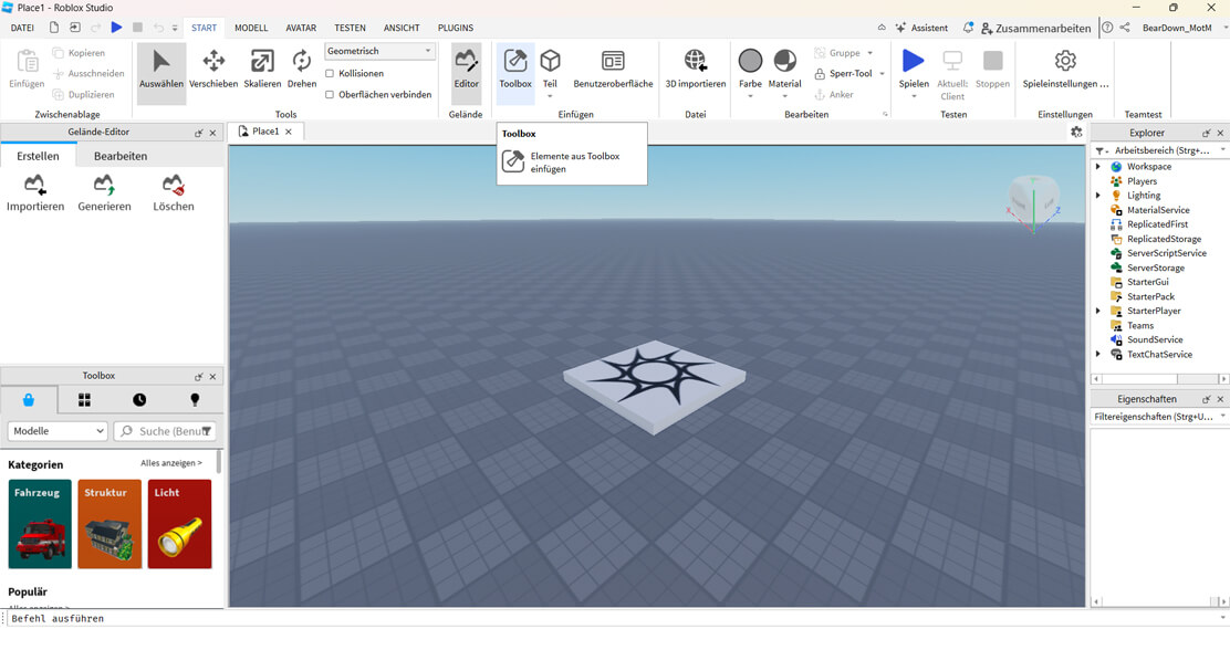 Screenshot Roblox Studio