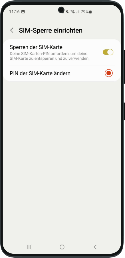 Schritt 4 SIM PIN ändern Android