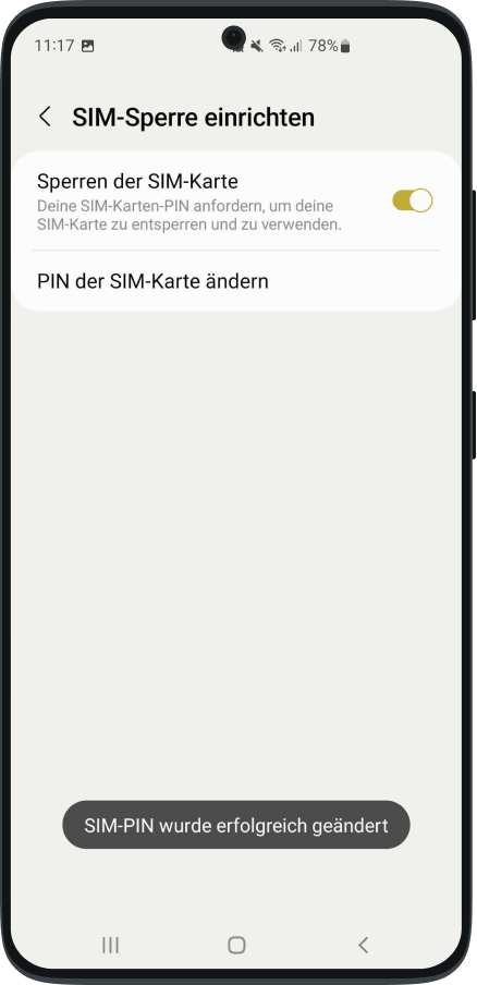 Schritt 8 SIM PIN ändern Android