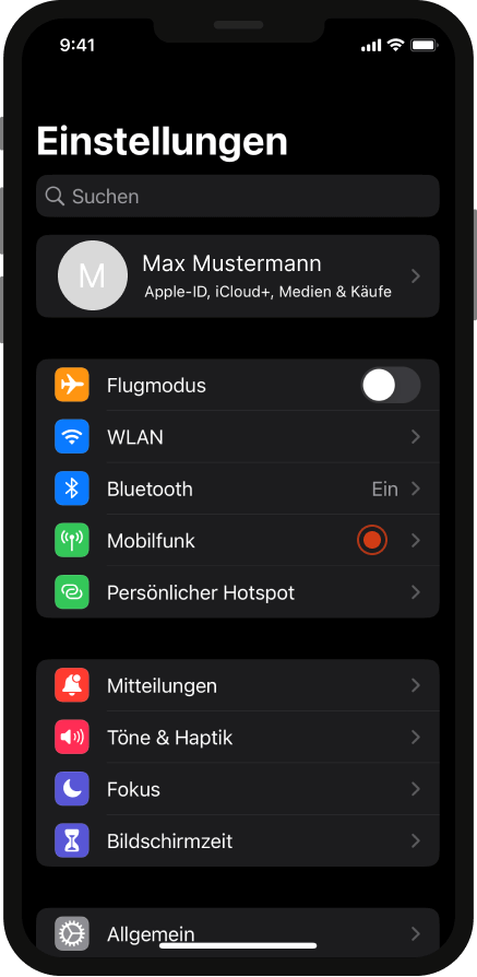 Schritt 1 SIM PIN ändern iPhone