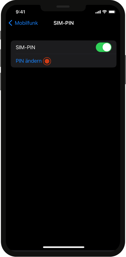 Schritt 3 SIM PIN ändern iPhone