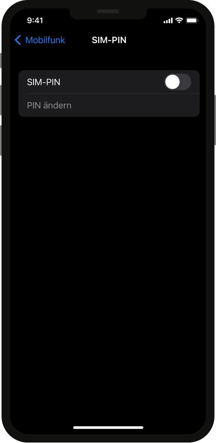 Schritt 2 SIM PIN deaktieren iPhone
