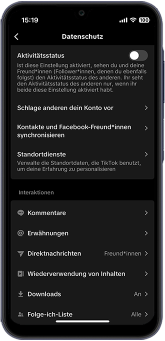 Schritt 3: Tippen Sie auf „Kommentare“.