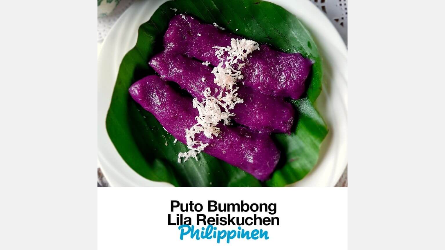 Puto Bumbong Reiskuchen auf den Philippinen