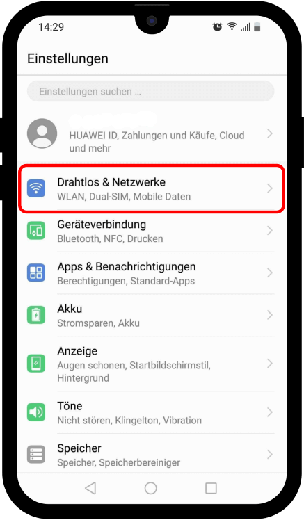 Anleitung WLAN Hotspot Android 1