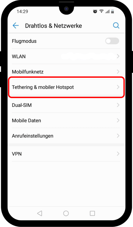 Anleitung WLAN Hotspot Android 2