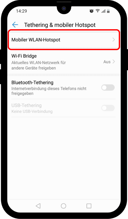 Anleitung WLAN Hotspot Android 3
