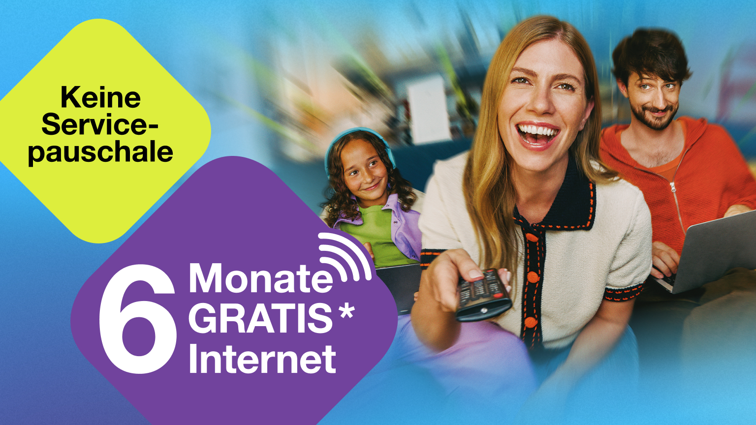6 Monate gratis Internet*
