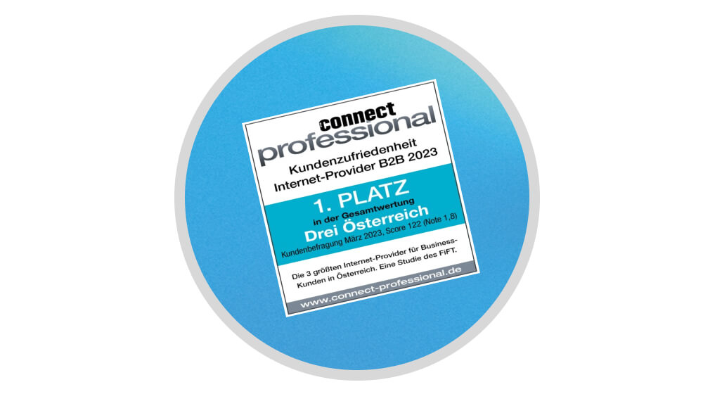 Connect Kund:innen-Barometer: Topnote für Drei.