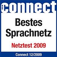 Auszeichnung Connect 2009 bestes Sprachnetz
