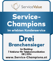 Auszeichnung Service Value 2016 Branchensieger