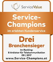 Auszeichnung Service Value 2017 Branchensieger