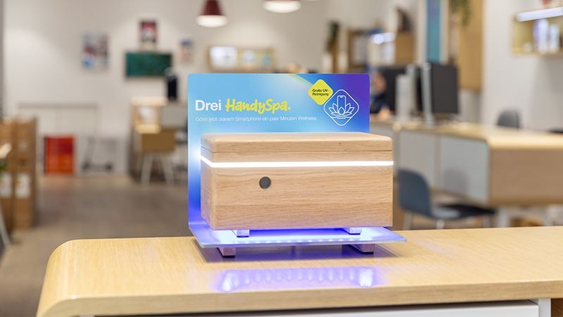 Drei HandySpa im Store